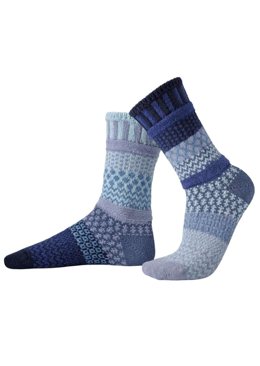 Solmate Socks Horizon Knitted Crew Socks Proudly Made USA | These socks are delightfully mismatched & so very comfortable. American Made Clothing