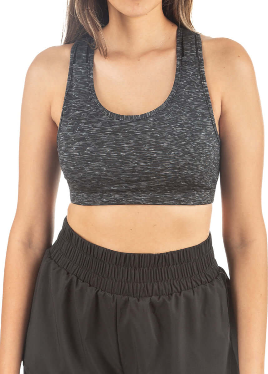Made in USA WSI Activloops™ ProWikMax Sports Bra | Style  032ALBB | High impact support, 4-way stretch compression for maximum comfort and performance, Activloops™ featured strap that keeps your sleeves up, Enhanced wicking properties Perfect for mild or cold weather
