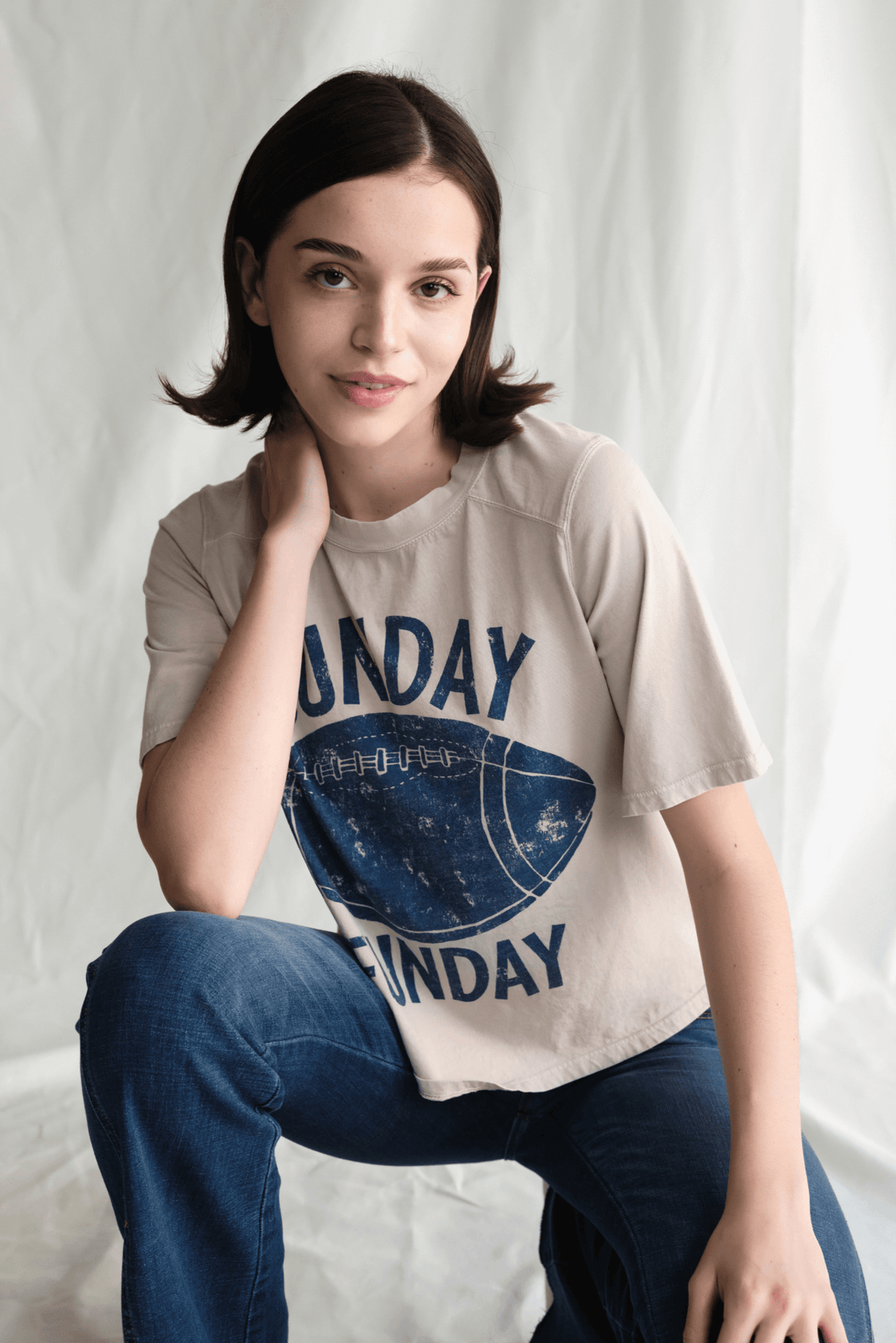 Sundays are for sleeping in, brunch, and most importantly – FOOTBALL! Our "SUNDAY FUNDAY" graphic tee is here to celebrate your favorite day of the week. 