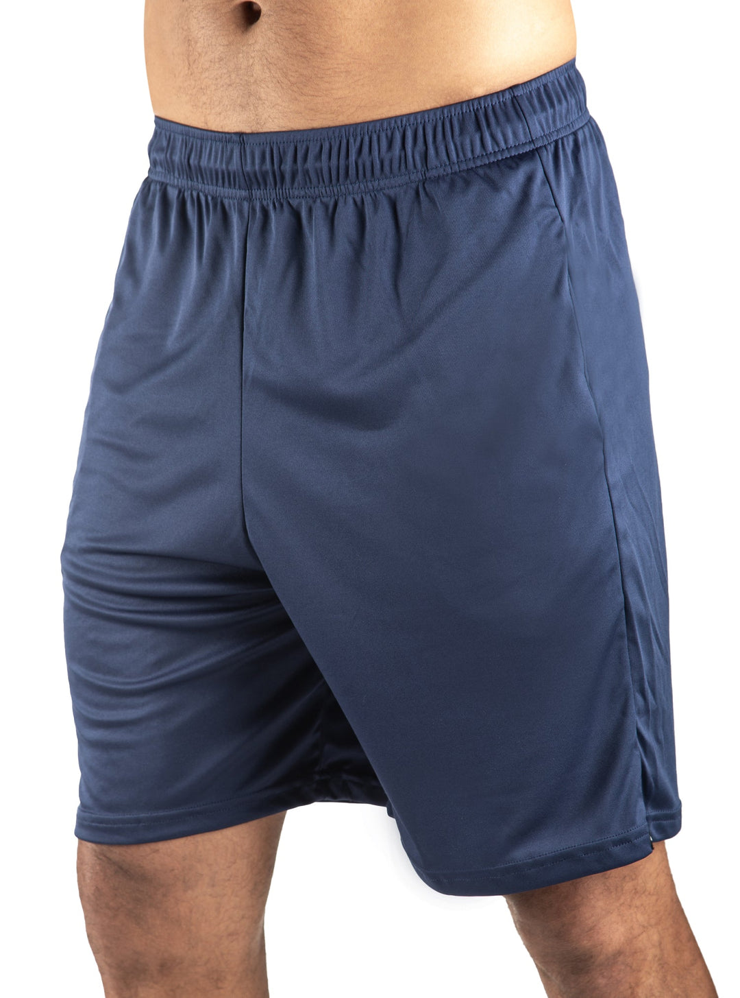 Made in USA. WSI Sportswear Men’s Microtech™ Gym Short. Lightweight. Breathable. Moisture Wicking. Black. Navy.