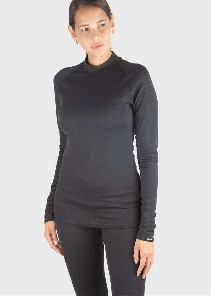 The HEATR® Tundra Base Layer offers reliable warmth in temperatures ranging from 0° to 75° F, making it ideal for versatile outdoor use. Its contoured fit ensures minimal bulk while providing moderate insulation, enhancing mobility and comfort. Featuring HEATR® technology woven throughout the entire shirt, this base layer delivers consistent thermal warmth where you need it most. Flat inner seams reduce irritation, allowing for all-day wear without discomfort. Stay warm and comfortable no matter the weather