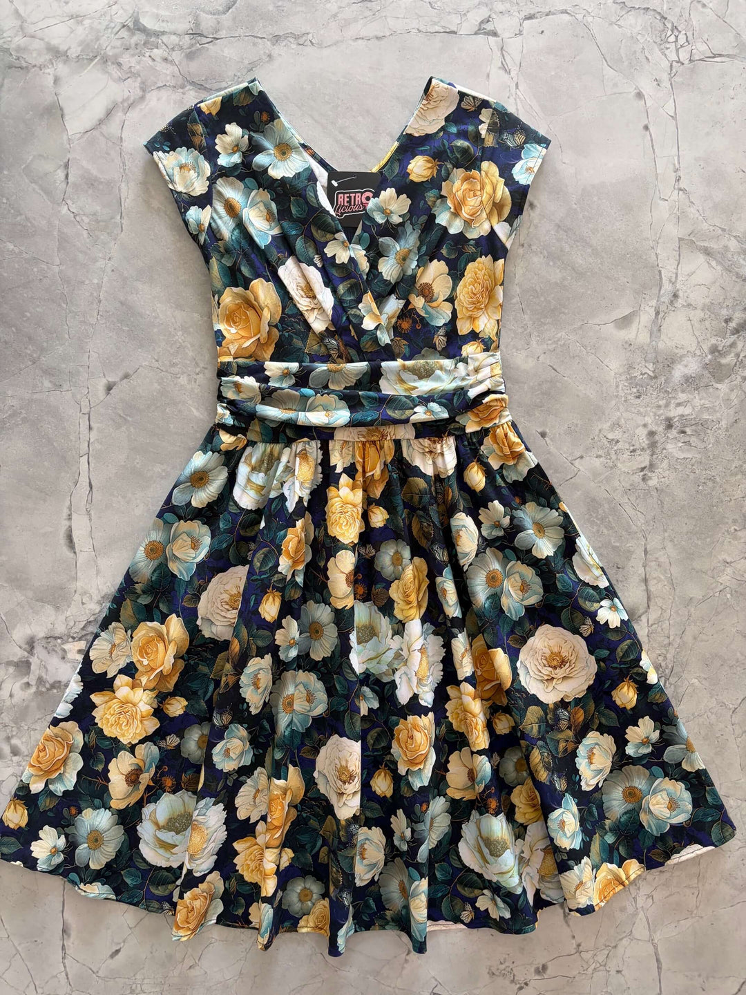 Midnight Floral Greta Dress