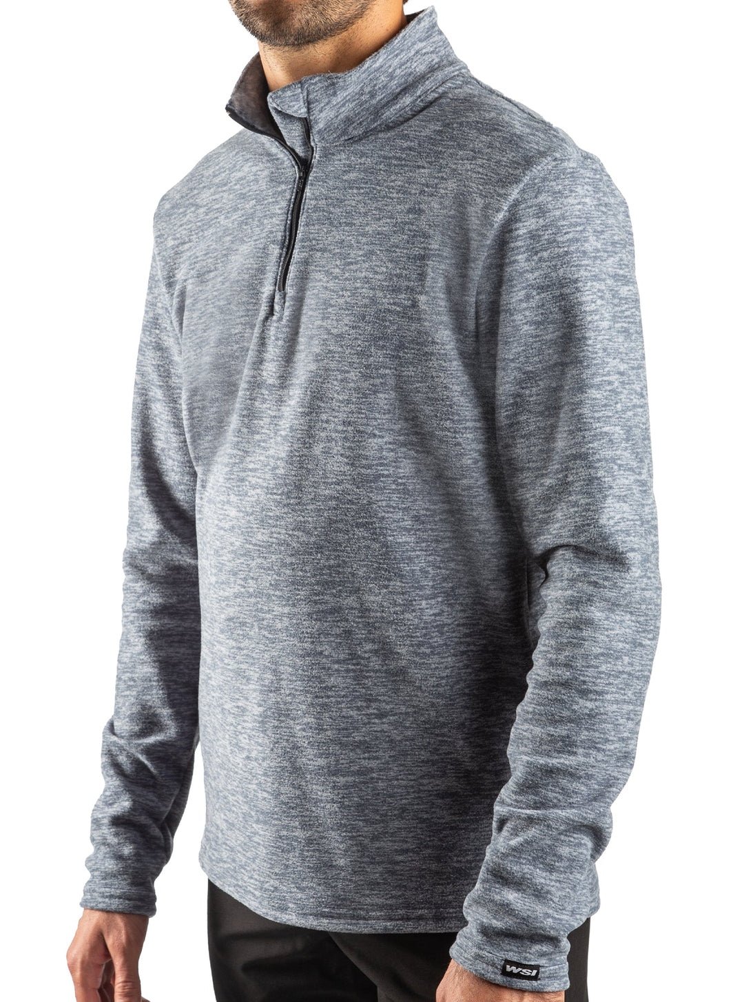 Made in USA. WSI Sportswear Men’s Polar Fleece 1/4 Zip Pullover. Comfortable. Dry Fit. Mid Weight. Gray.