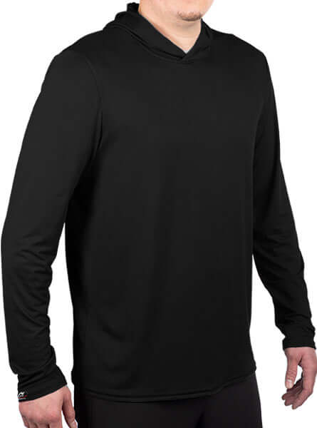 WSI Sportswear SoftTECH™ Lightweight Sun Hoodie in Black or Gray Made in USA, UPF50 sun protection to keep you safe from harmful rays, Performance Mesh 
