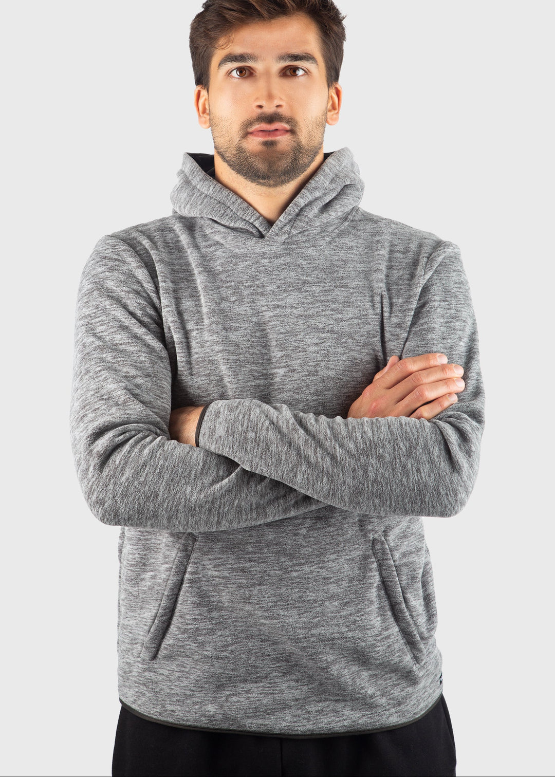 Polar Fleece Pocketed Hoodie, detail view, men&