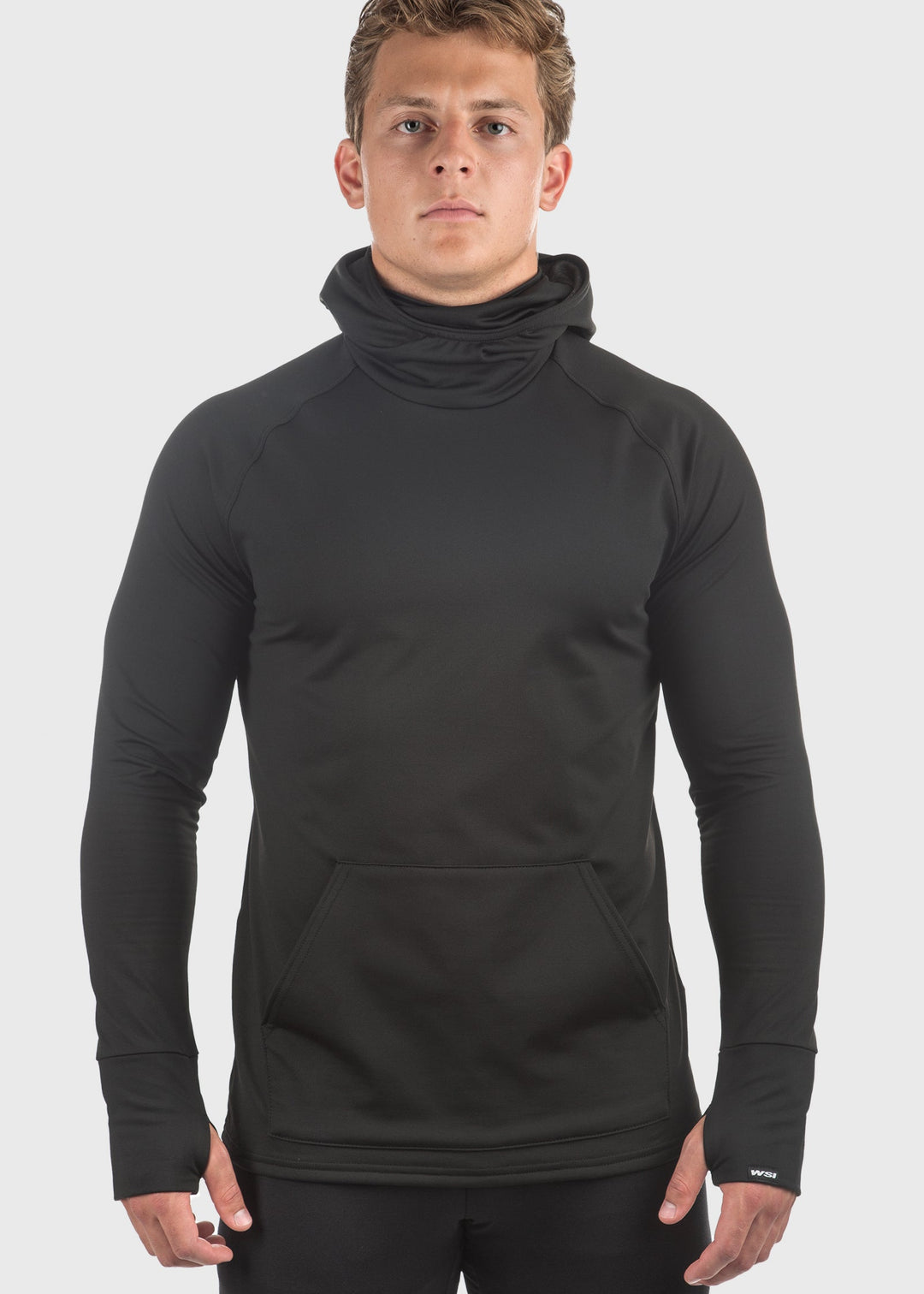ProWikmax HEATR Hooded Shirt in Black, detail view, men&