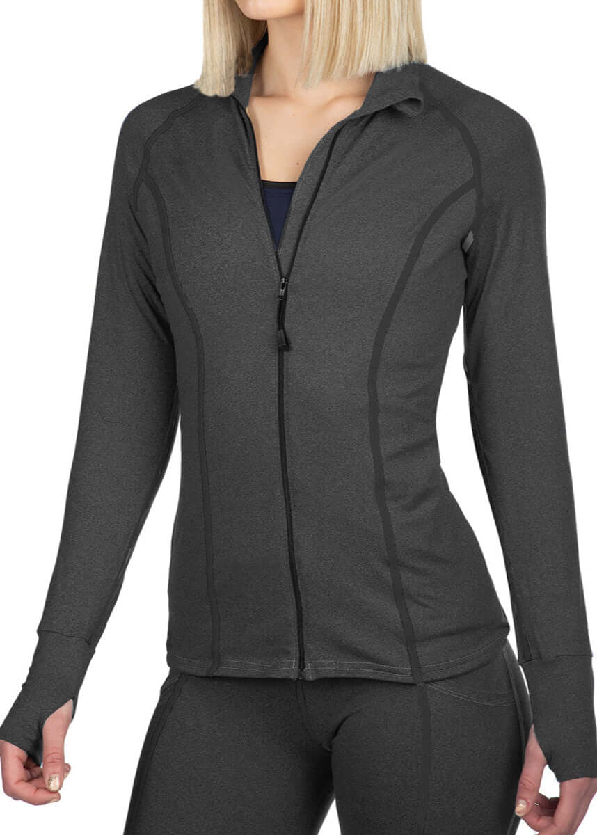 Made in USA Women's WSI Sportswear Lightweight and Breathable Full Zip SoftTECH™ Pro Jacket  UPF 50 Sun Protection Available in Coral Pink or Titanium