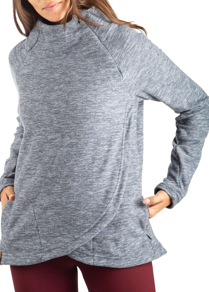 Polar Fleece Asymmetrical Pullover, women&