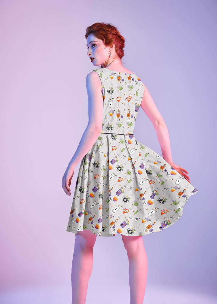 Elizabeth Dress in Witches Brew, close-up detail