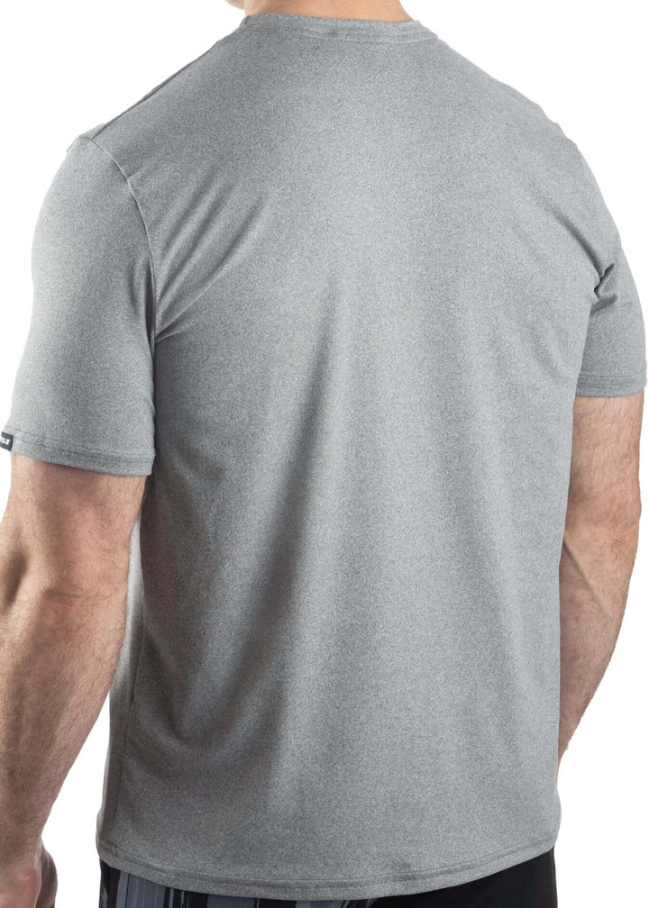 Made in USA. WSI Sportswear Men’s Patriotic American Made Graphic SoftTECH™ Tee.  Lightweight, Moisture Wicking, in Dark Gray, Light Gray or Navy