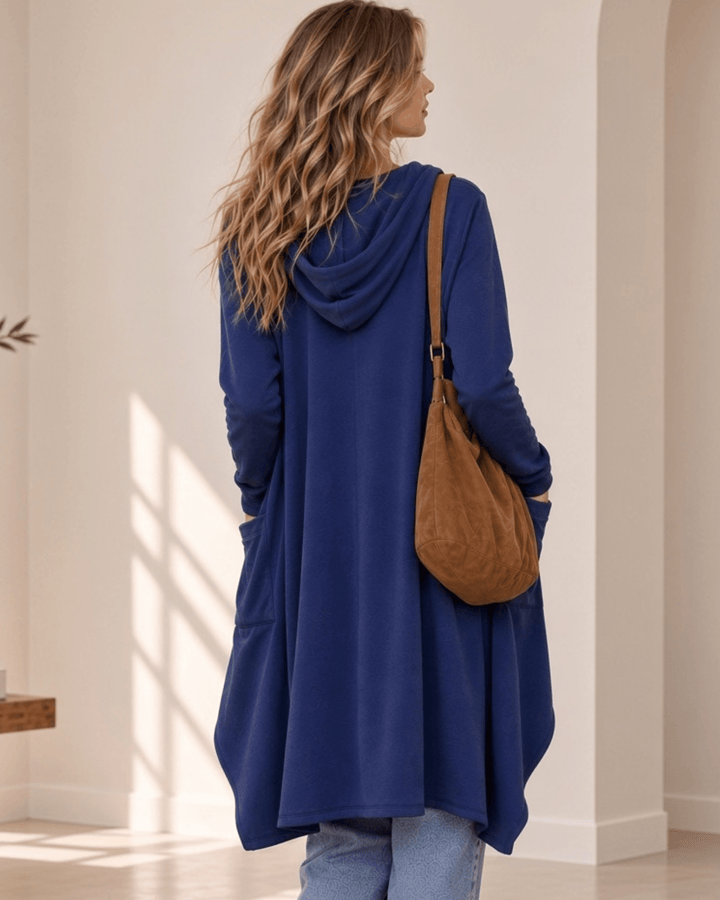 Bexley Brushed Hooded Cardigan - Navy | Made in USA