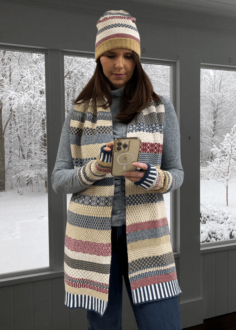 Solmate BATEAU MOUCHE Knitted Beanie Hat with With an Array of Bright Colors | Made in USA | Classy Cozy Cool Women's Made in America Clothing Boutique