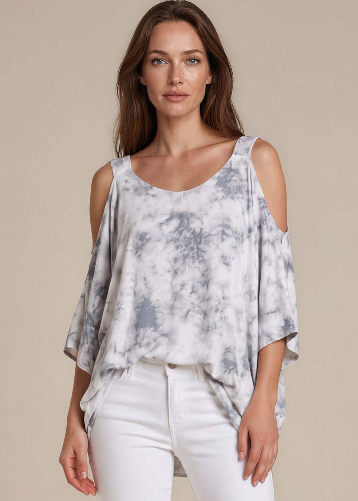 Teresa Tie Dye Cold Should Poncho Tunic, styled view, women&