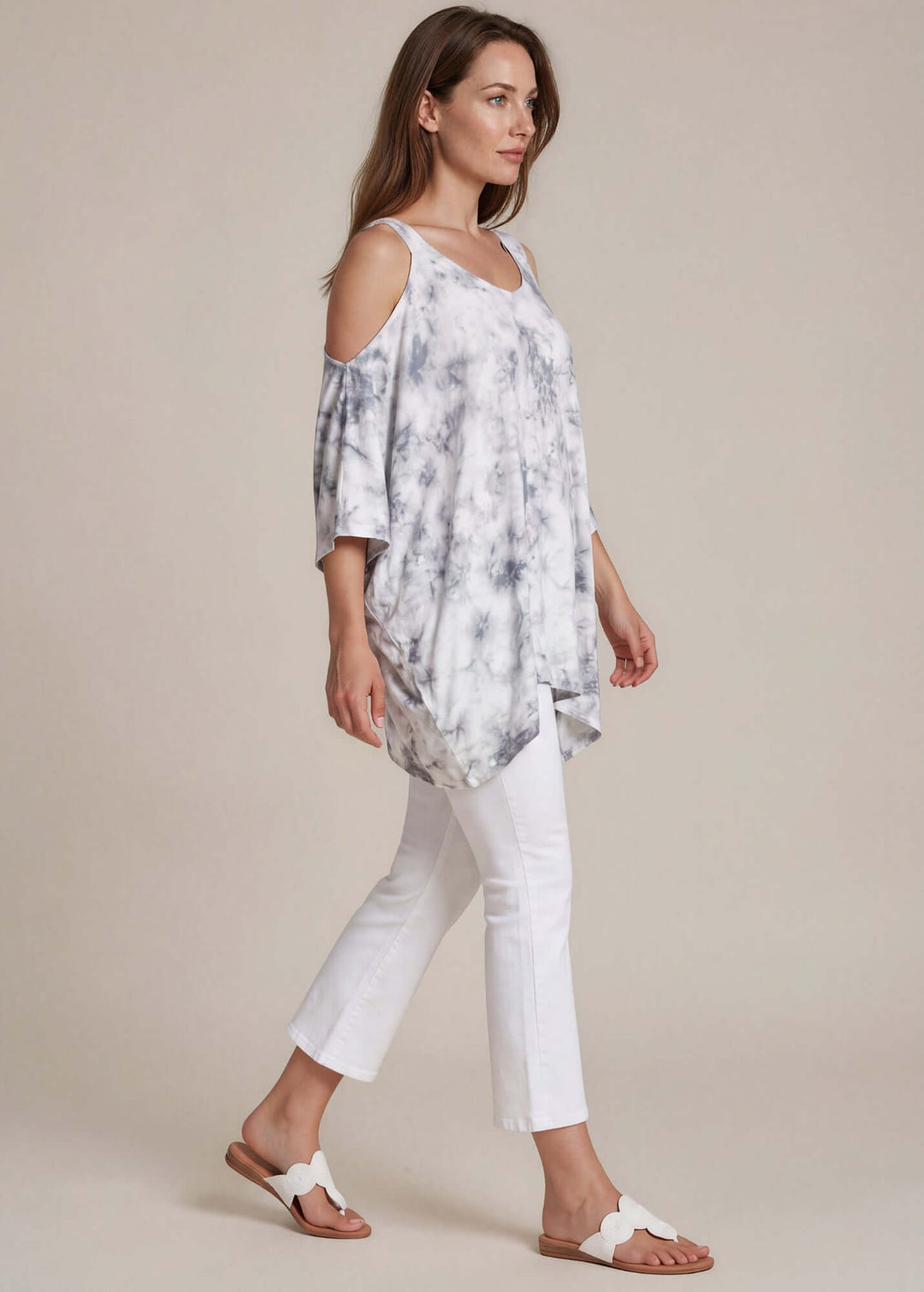 Teresa Tie Dye Cold Should Poncho Tunic, alternate view, women&