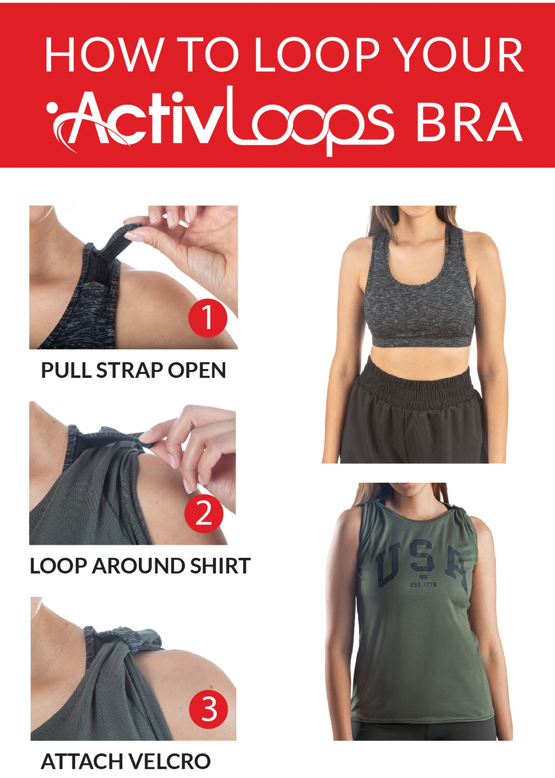 Activloops™  2-in-1 Sports Bra