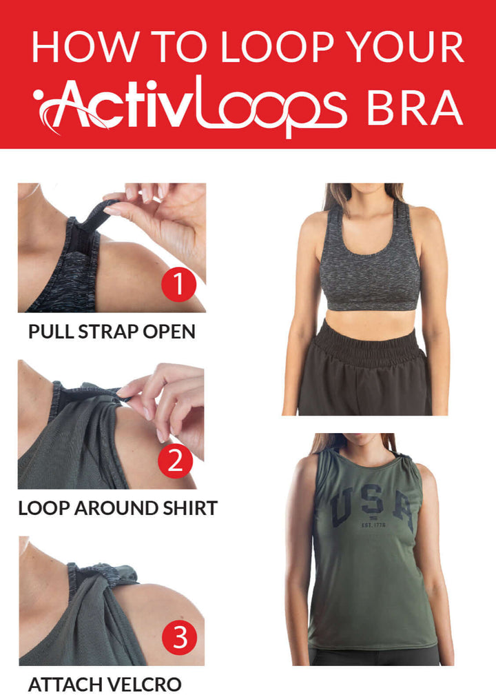 Made in USA WSI Activloops™ ProWikMax Sports Bra | Style  032ALBB | High impact support, 4-way stretch compression for maximum comfort and performance, Activloops™ featured strap that keeps your sleeves up, Enhanced wicking properties Perfect for mild or cold weather
