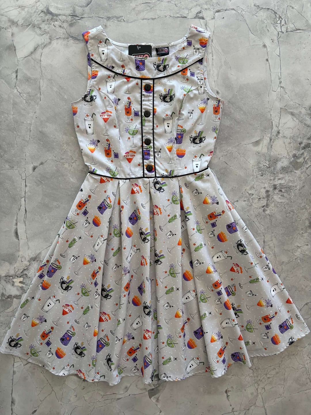 Elizabeth Dress in Witches Brew, styled view