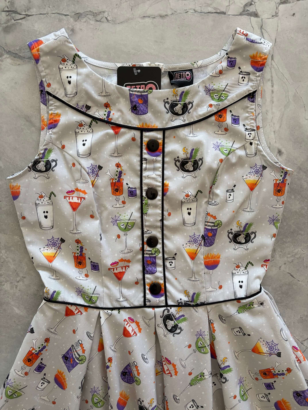 Elizabeth Dress in Witches Brew, alternate view