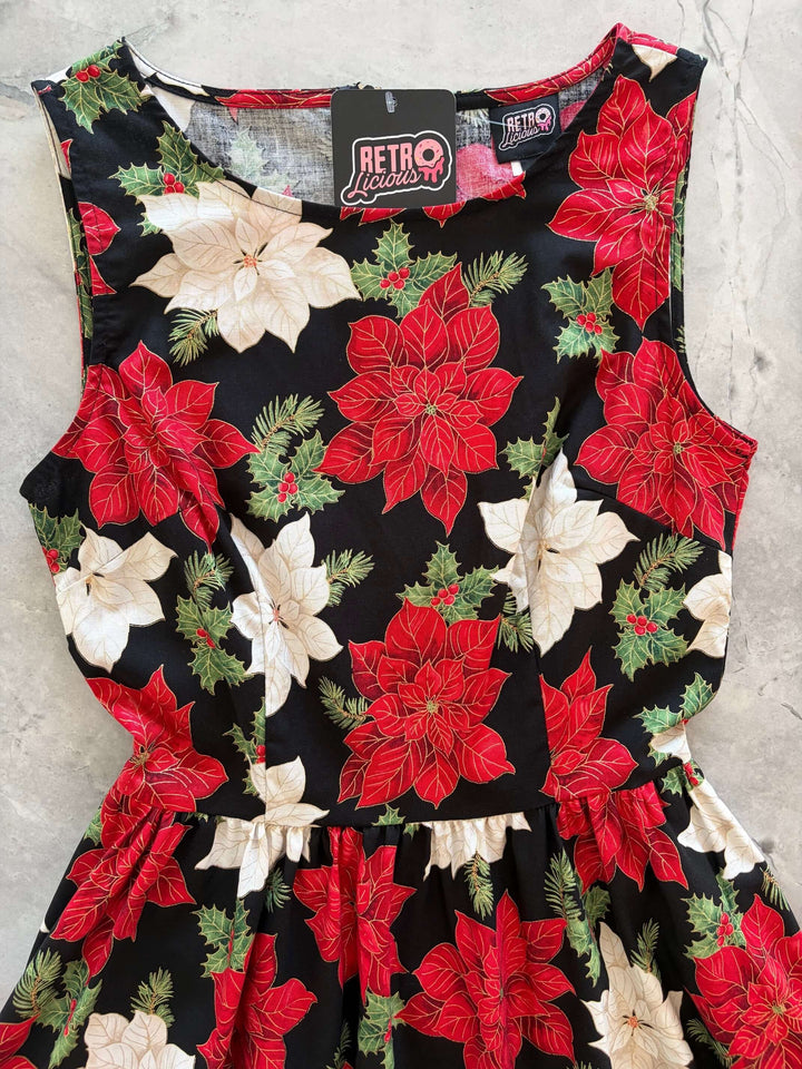 Poinsettia Vintage Dress, styled view