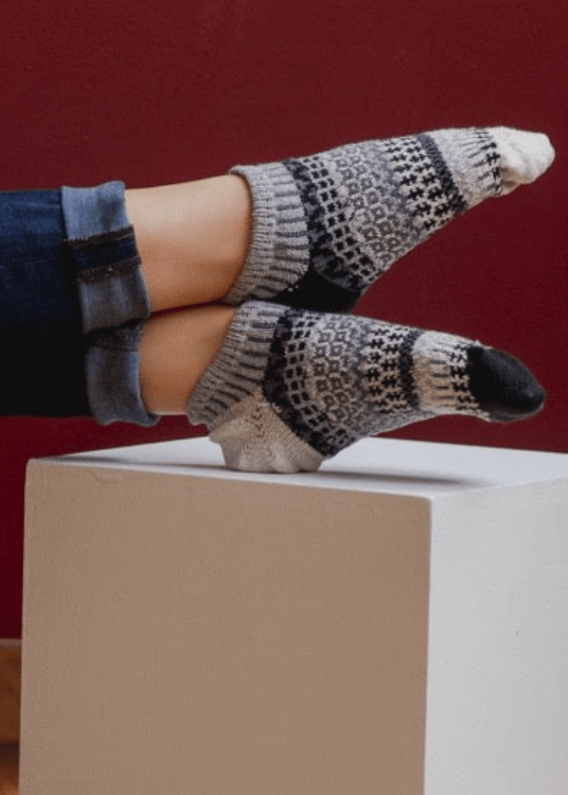 Solmate PEPPER Knitted Ankle Socks | Made in USA | These socks are delightfully mismatched &amp; so very comfortable.  American Made Women&