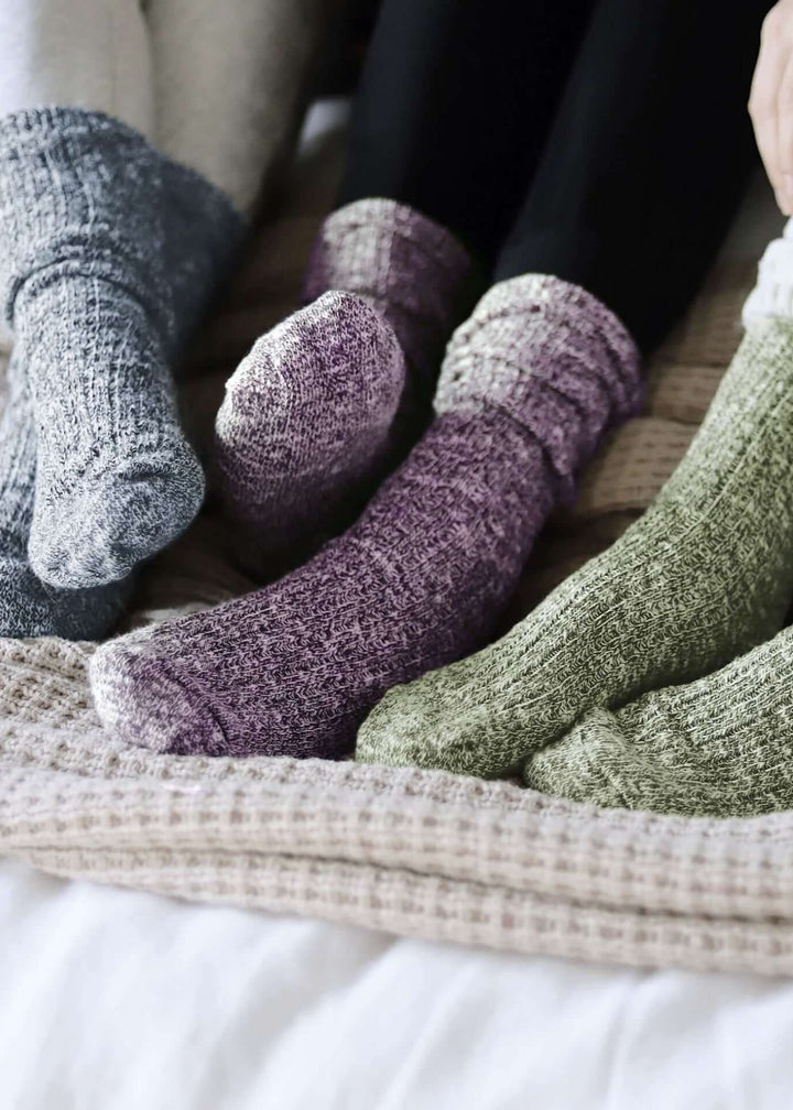 Solmate Socks Cabin Knitted Crew Socks Proudly Made USA | Cabin Socks bring incredible comfort with an outdoorsy look | American Made Clothing