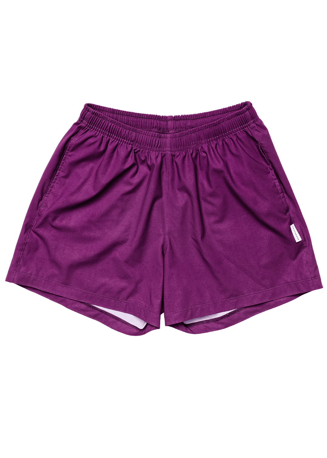 Made in USA Women's Athletic Shorts | Boathouse Journey Shorts 2.0 | 4-way stretch & moisture-wicking fabric, Mesh pocket bottoms for drainage when underwater Hidden zippered pocket Elastic waistband Metal-tipped drawcord Welt back pocket that fits an iPhone | FIT+ Shell - 94% polyester, 6% spandex Pocket Lining - 100% Polyester Quadstretch technical fabric Woven with a water resistant coating Ultra Lightweight Inseam 4" - Available in Navy, Black and Plum