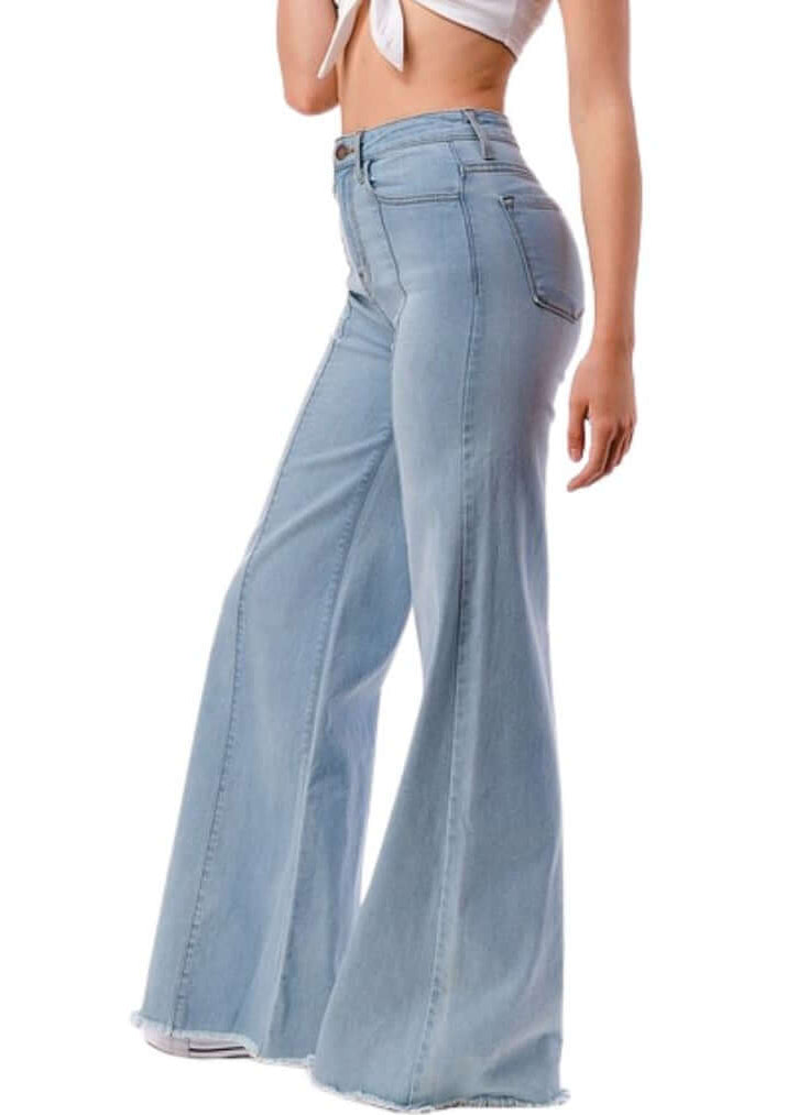 O2 Denim 505 High Waist Flare Jeans in Black Denim | Style PW505 | Women's fashion clothing made in the USA | Classy Cozy Cool American Boutique