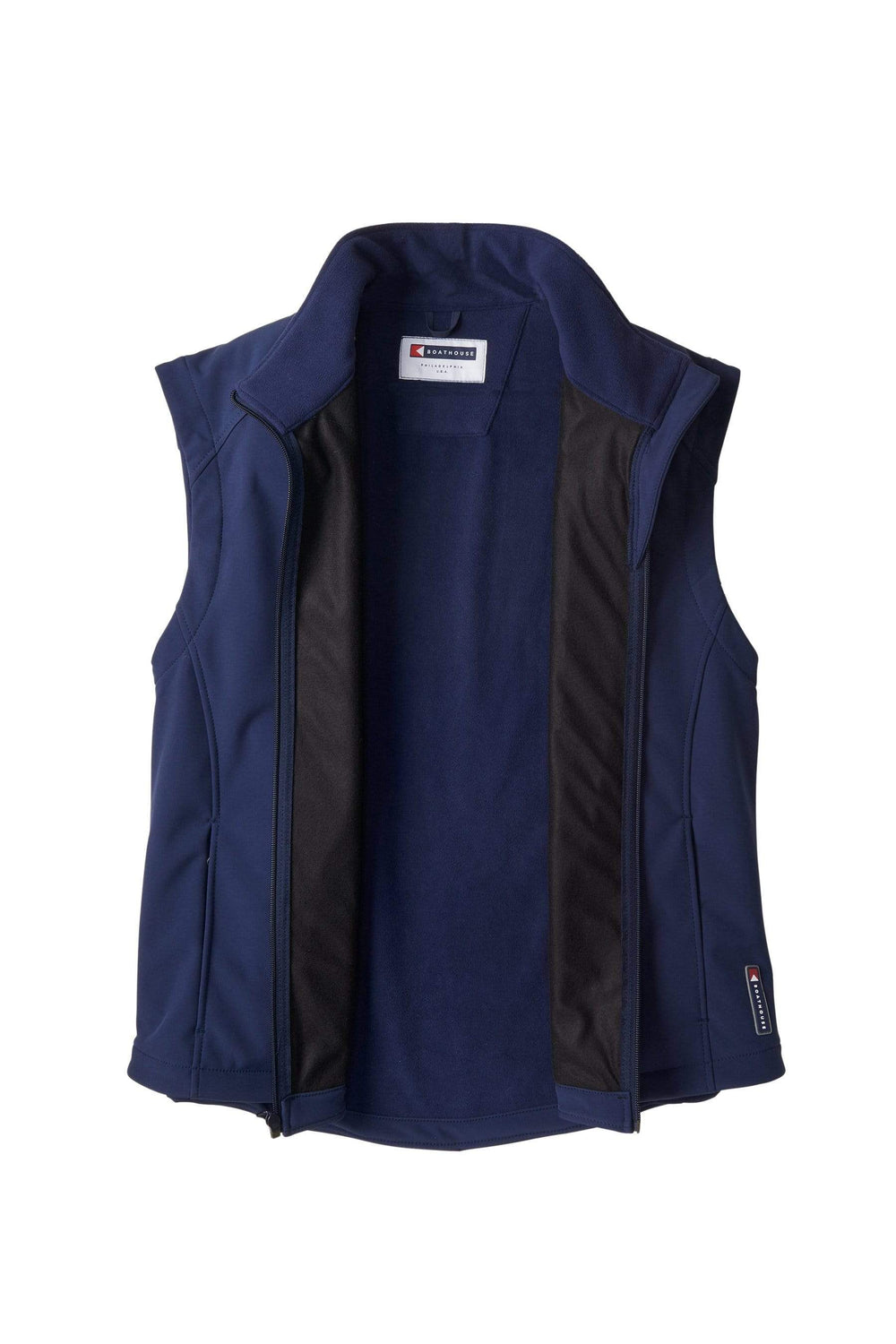 Made in USA BOATHOUSE Men's Equinox Soft Shell Vest is the perfect all-weather vest. Water-resistant, breathable, and lightweight, Available in Navy, Black and Graphite