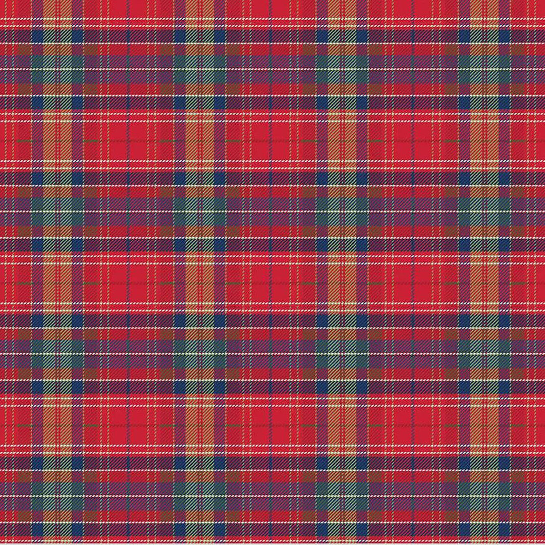 Red Plaid Greta Dress, detail view
