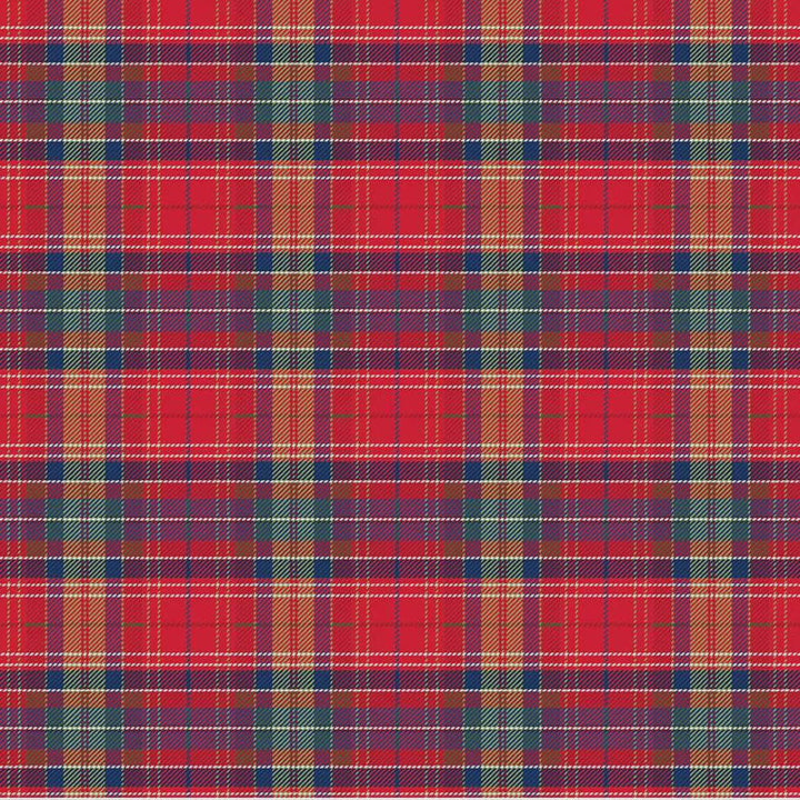 Red Plaid Greta Dress, detail view