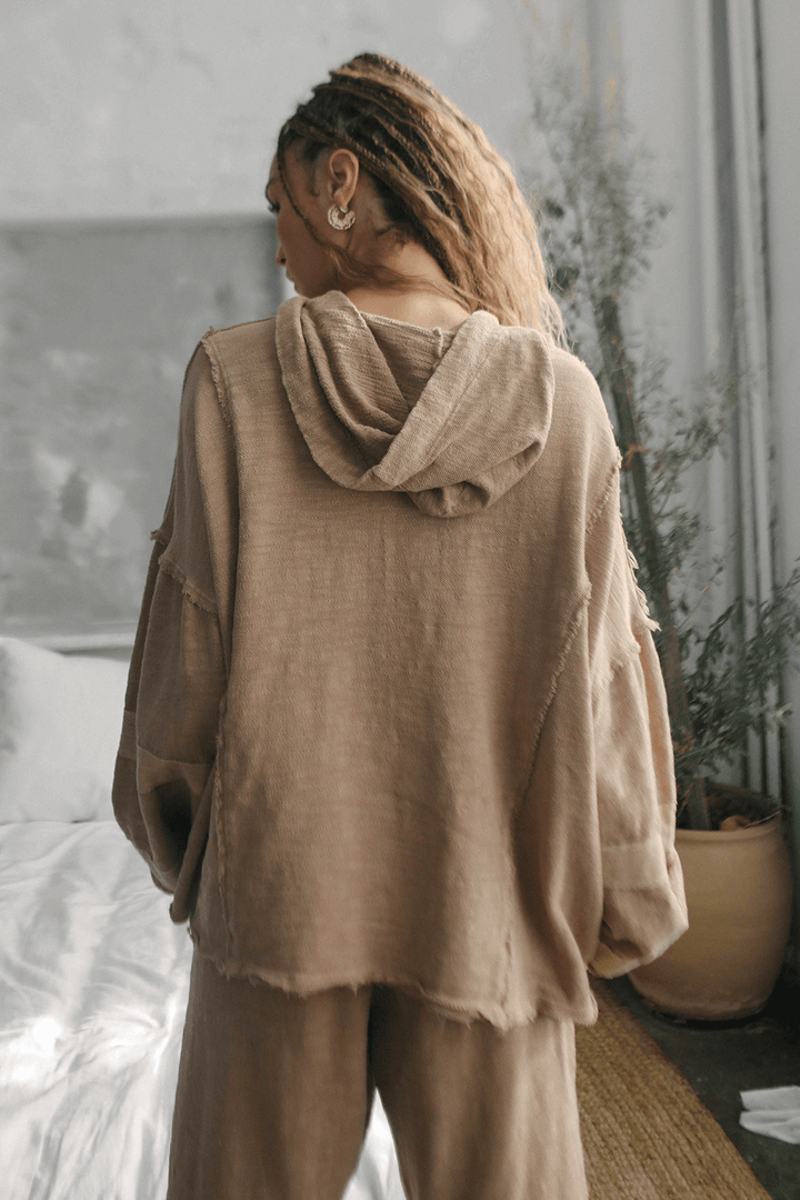The hoodie you have been dreaming about. Made in USA, The New Baja Hoodie is an update on our best seller. Featuring cool seam detailing and a slouchy fit, this hoodie is ultra cozy and flattering on all body types. + Navy / Sand+ Available in S-XL+ Machine wash cold
